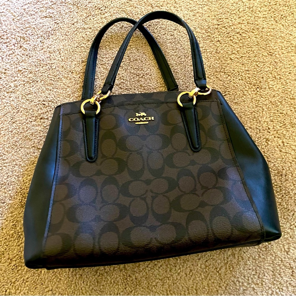 Coach Satchel Bag brown black